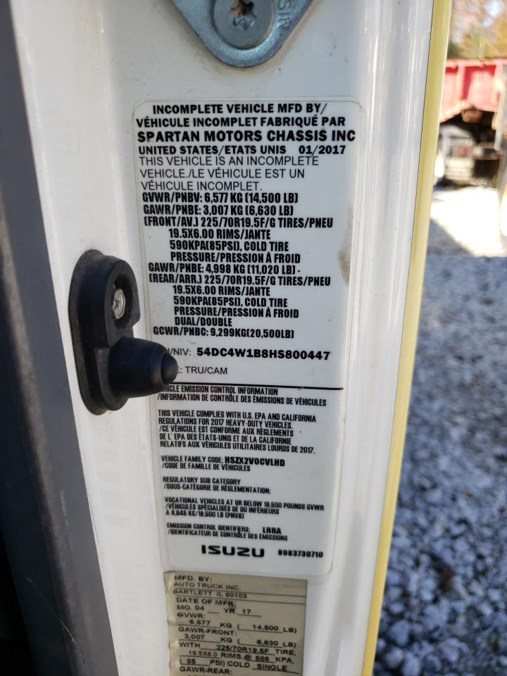2017 Isuzu Npr Hd VIN: 54DC4W1B8HS800447 Lot: 76074724