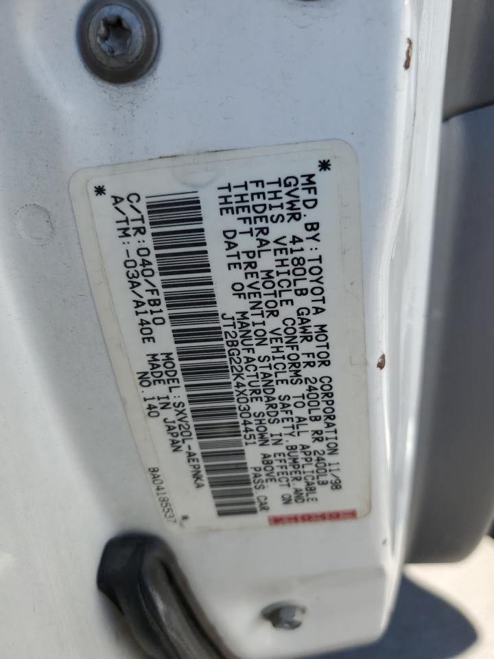 JT2BG22K4X0304451 1999 Toyota Camry Le