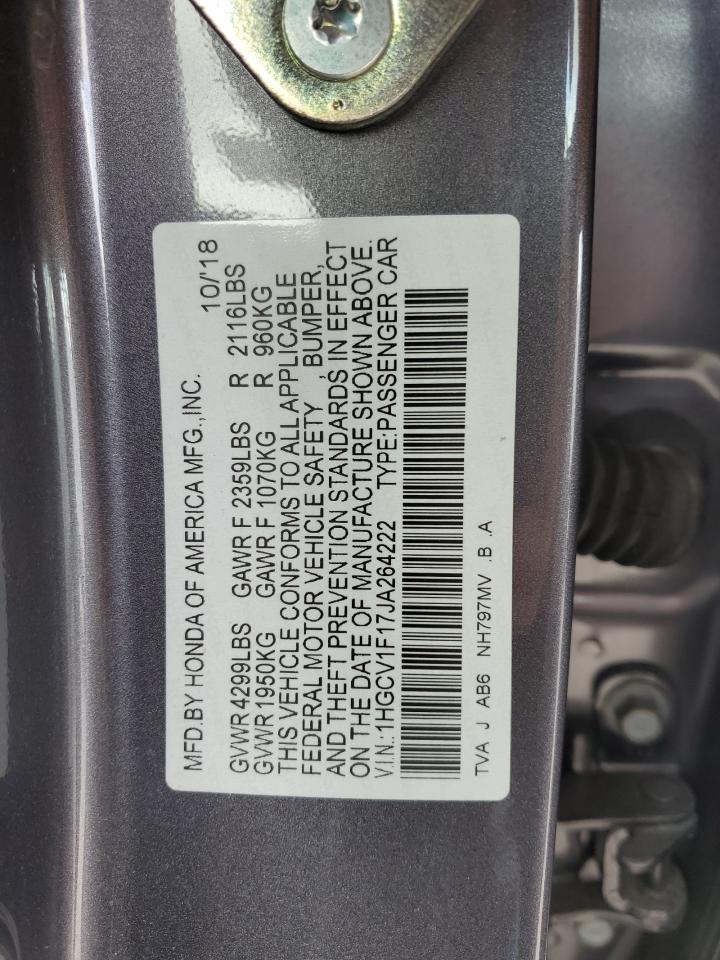 1HGCV1F17JA264222 2018 Honda Accord Lx