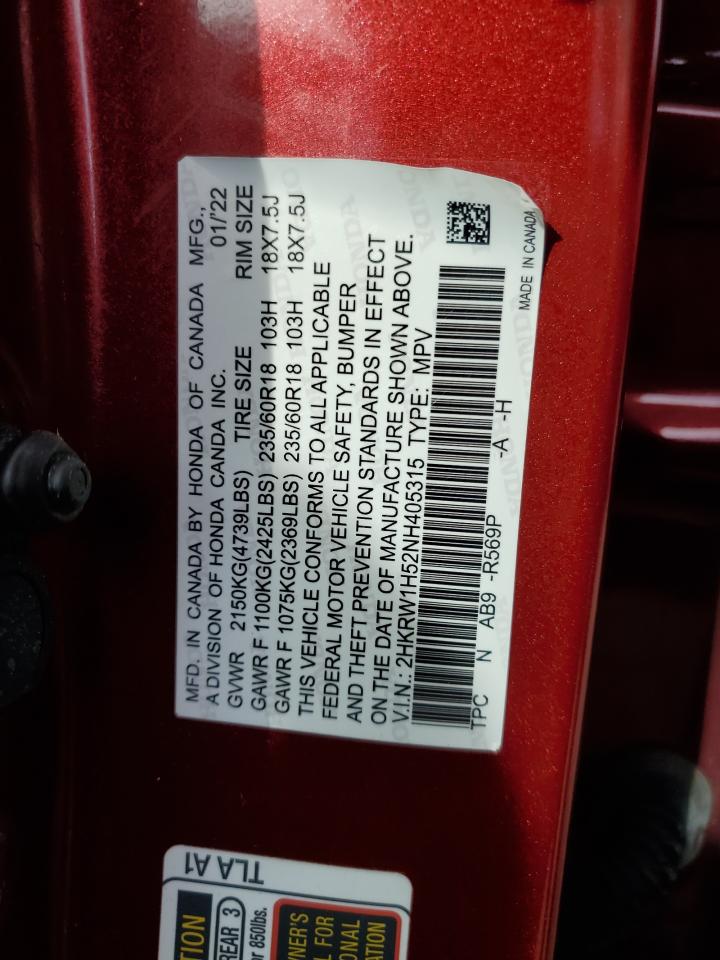 2HKRW1H52NH405315 2021 Honda Cr-V Ex