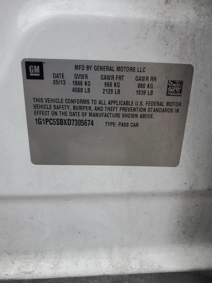2013 Chevrolet Cruze Lt VIN: 1G1PC5SBXD7305674 Lot: 93720385