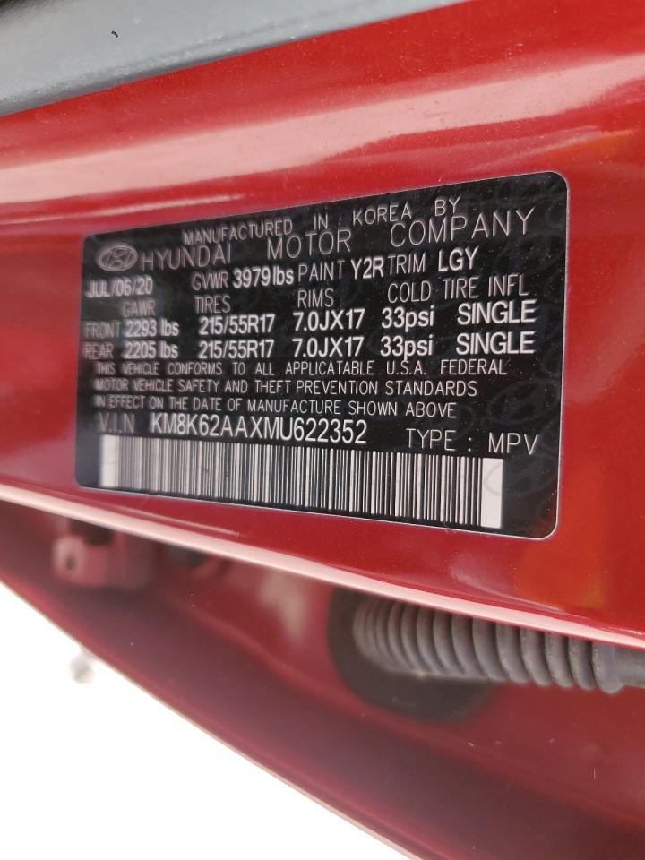 KM8K62AAXMU622352 2021 Hyundai Kona Sel Plus