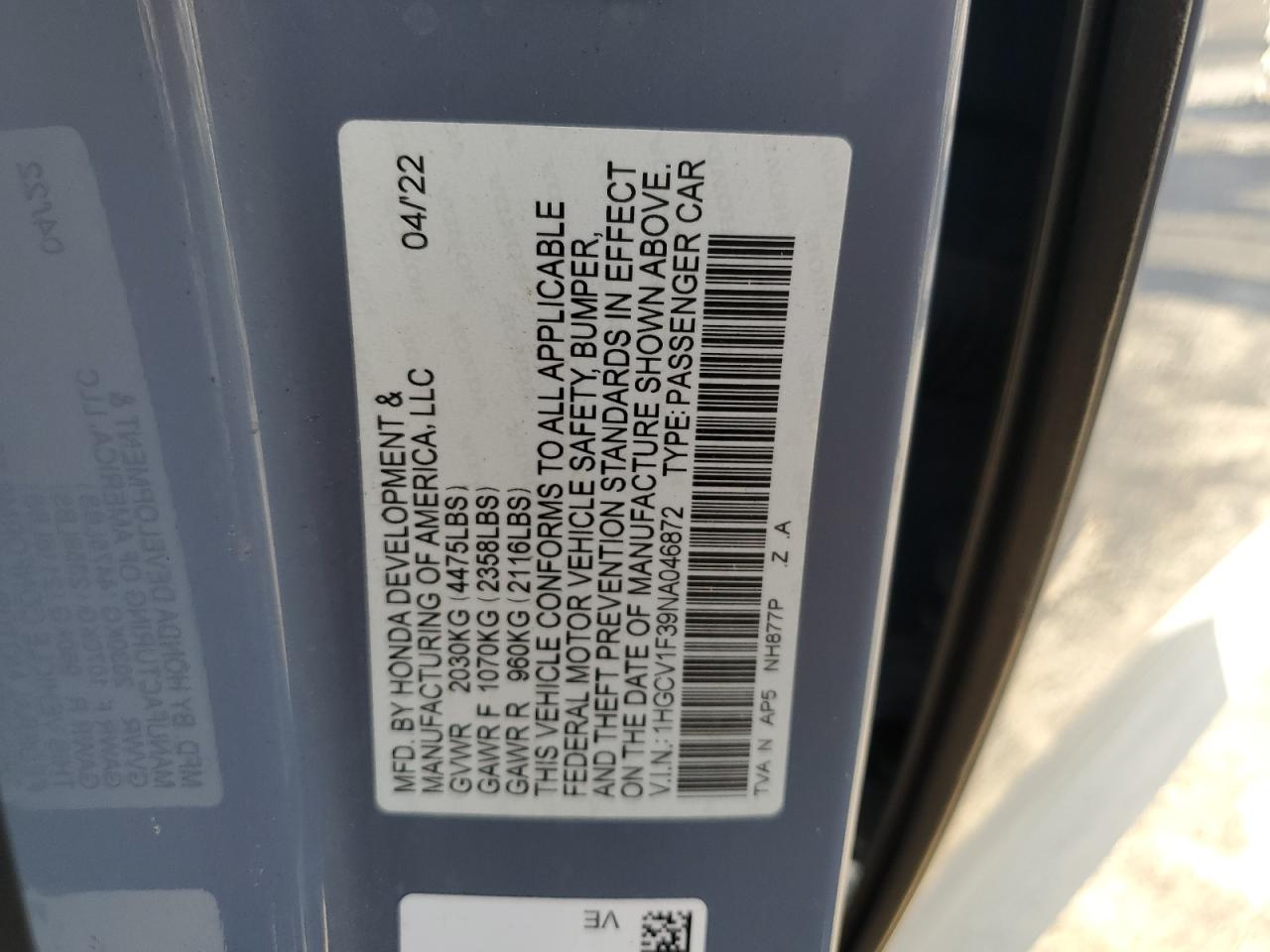 2022 Honda Accord - Image 12