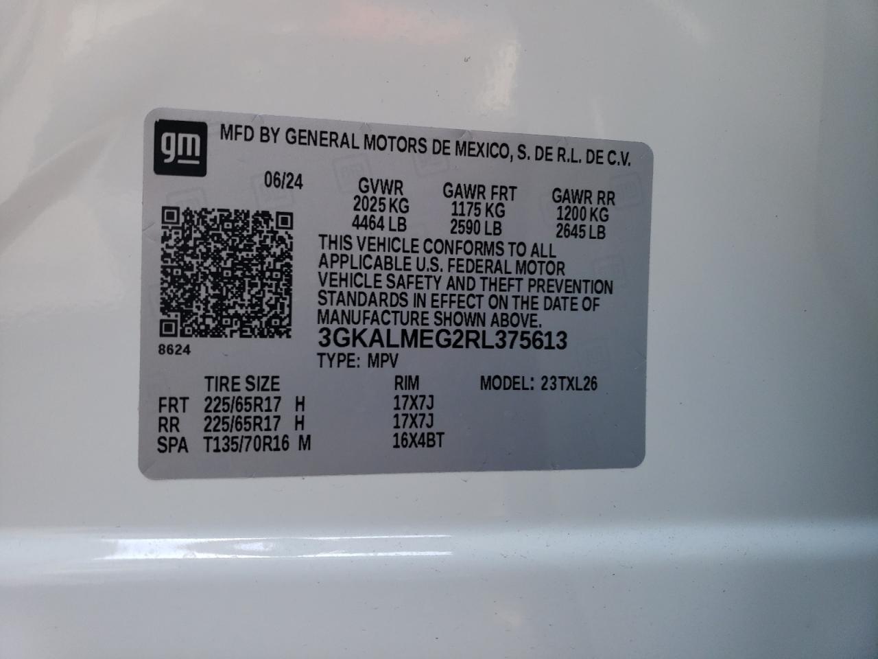 3GKALMEG2RL375613 2024 GMC Terrain Sle