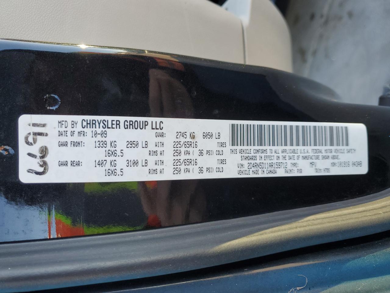 2D4RN5D11AR159712 2010 Dodge Grand Caravan Sxt