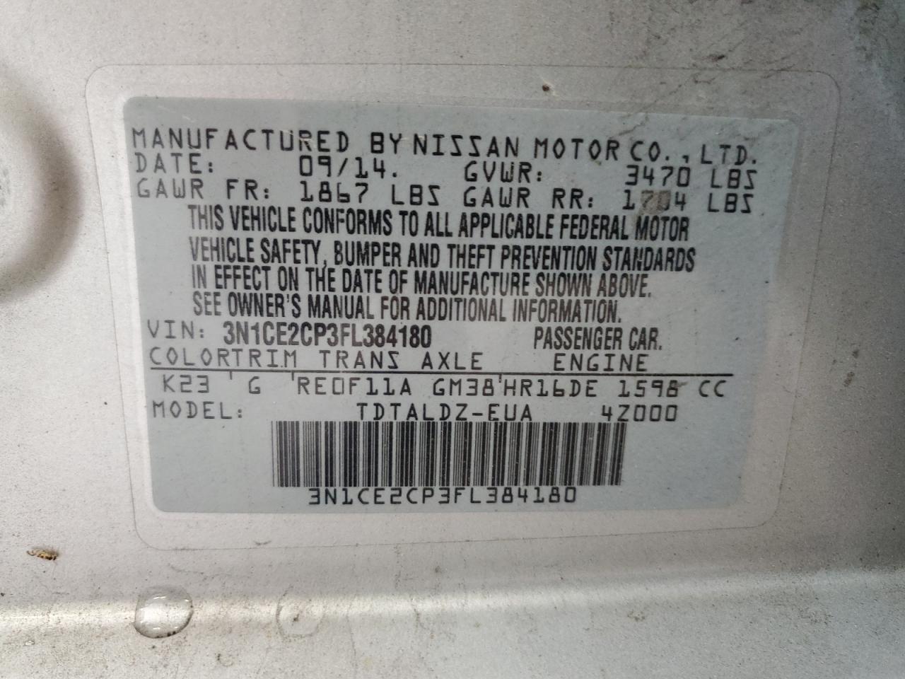 2015 Nissan Versa - Image 12