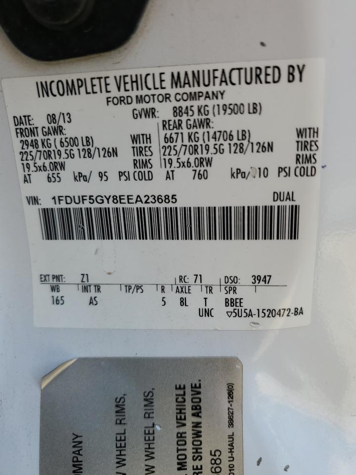 1FDUF5GY8EEA23685 2014 Ford F550 Super Duty