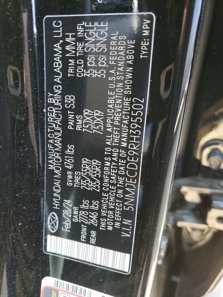 5NMJECDE9RH395502 2024 Hyundai Tucson Limited