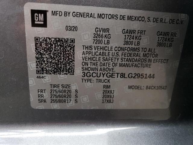 3GCUYGET8LG295144 Chevrolet All Models SILVERADO 13