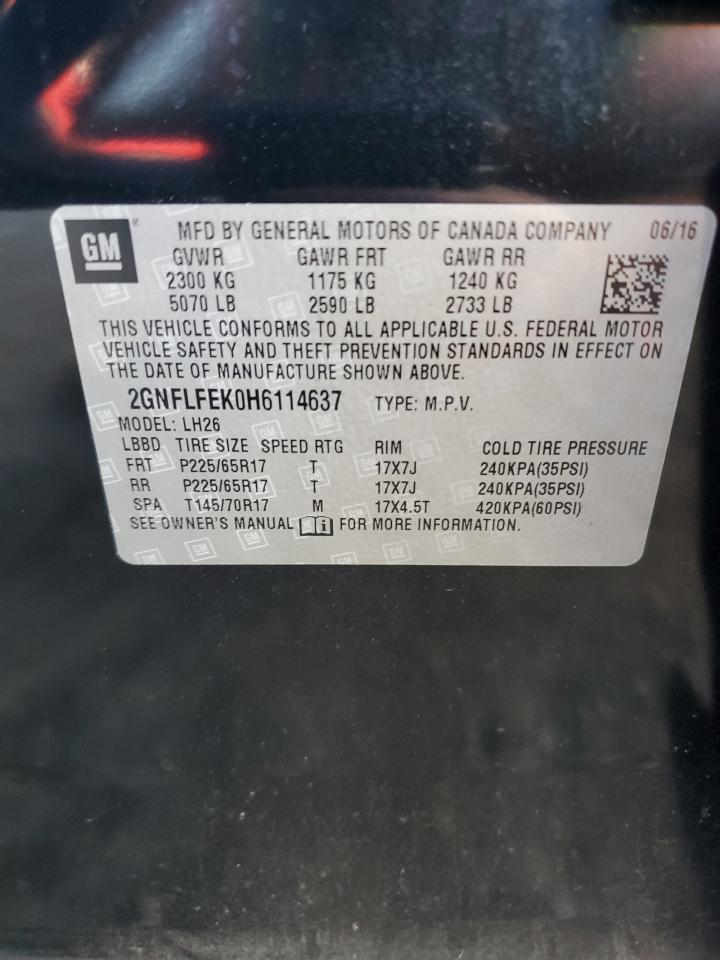 2GNFLFEK0H6114637 2017 Chevrolet Equinox Lt