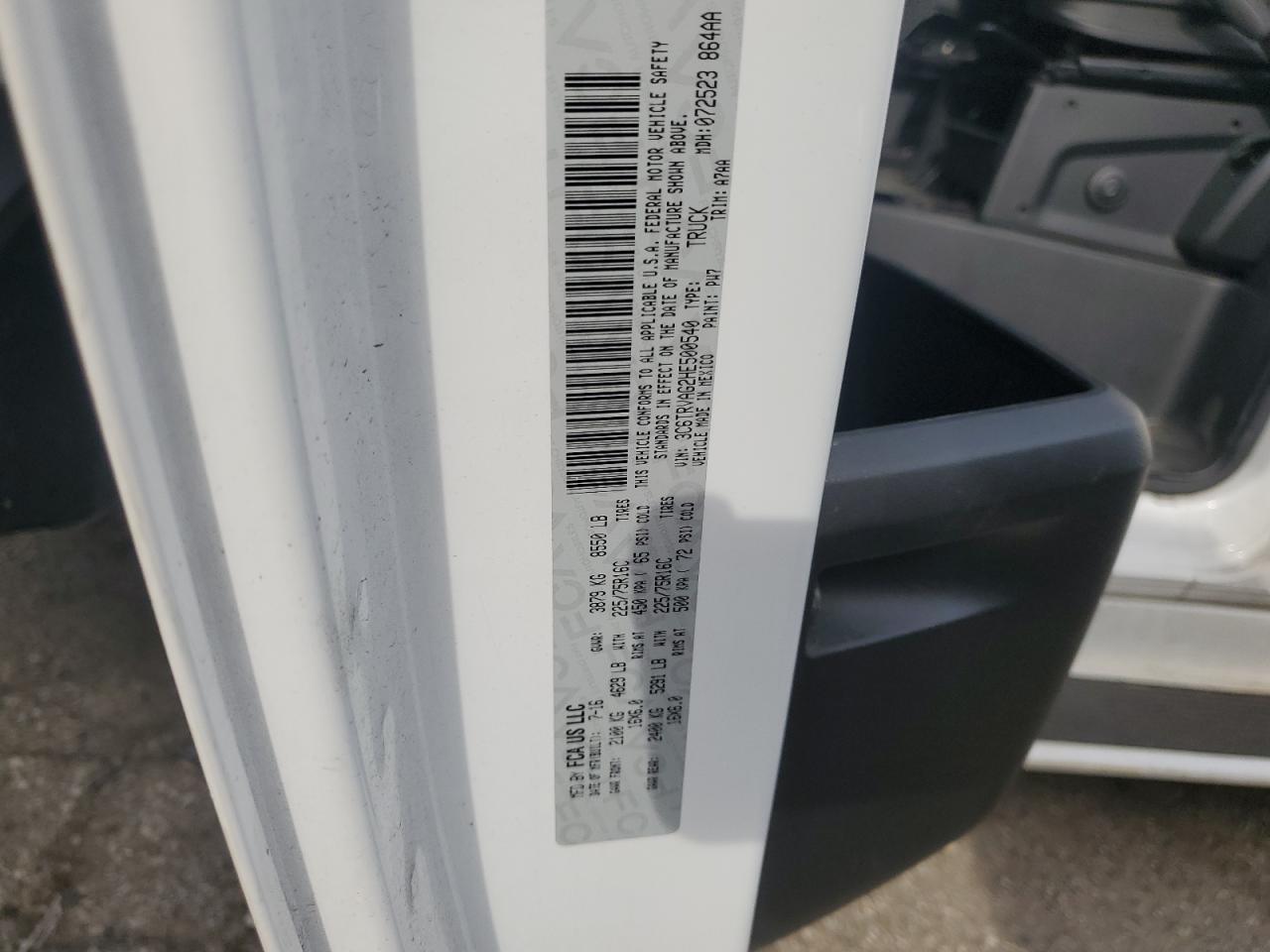 2017 Ram Promaster 1500 1500 Standard VIN: 3C6TRVAG2HE500540 Lot: 92185595