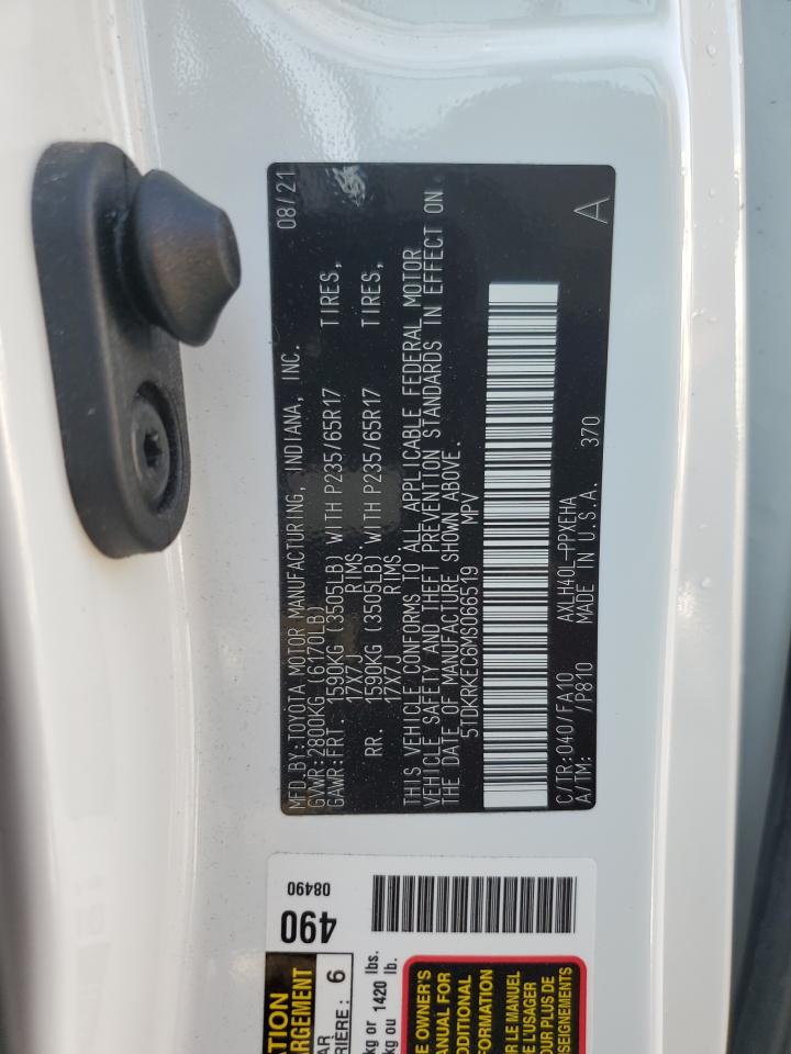 2021 Toyota Sienna Le VIN: 5TDKRKEC6MS066519 Lot: 74844754