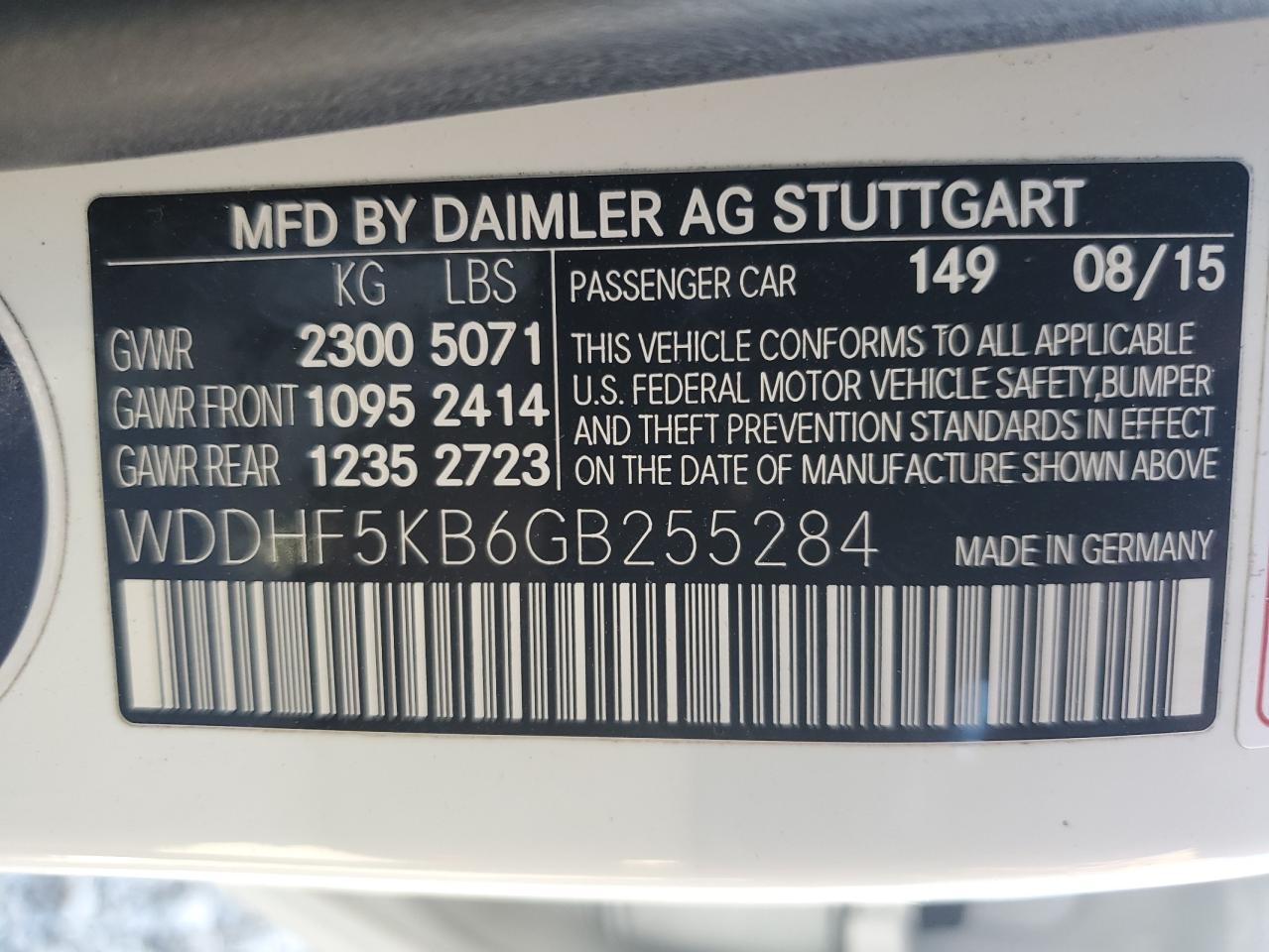 WDDHF5KB6GB255284 2016 MERCEDES-BENZ E CLASS - Image 12