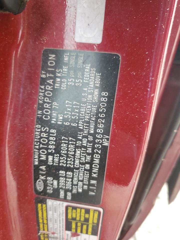 KNDMB233686265088 2008 Kia Sedona Ex