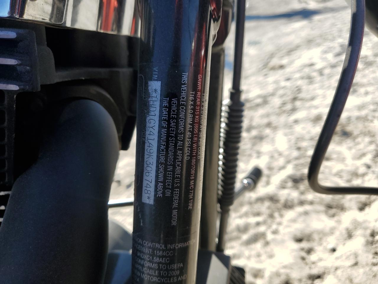 2009 Harley-Davidson Fxdf VIN: 1HD1GY4149K306748 Lot: 73981384