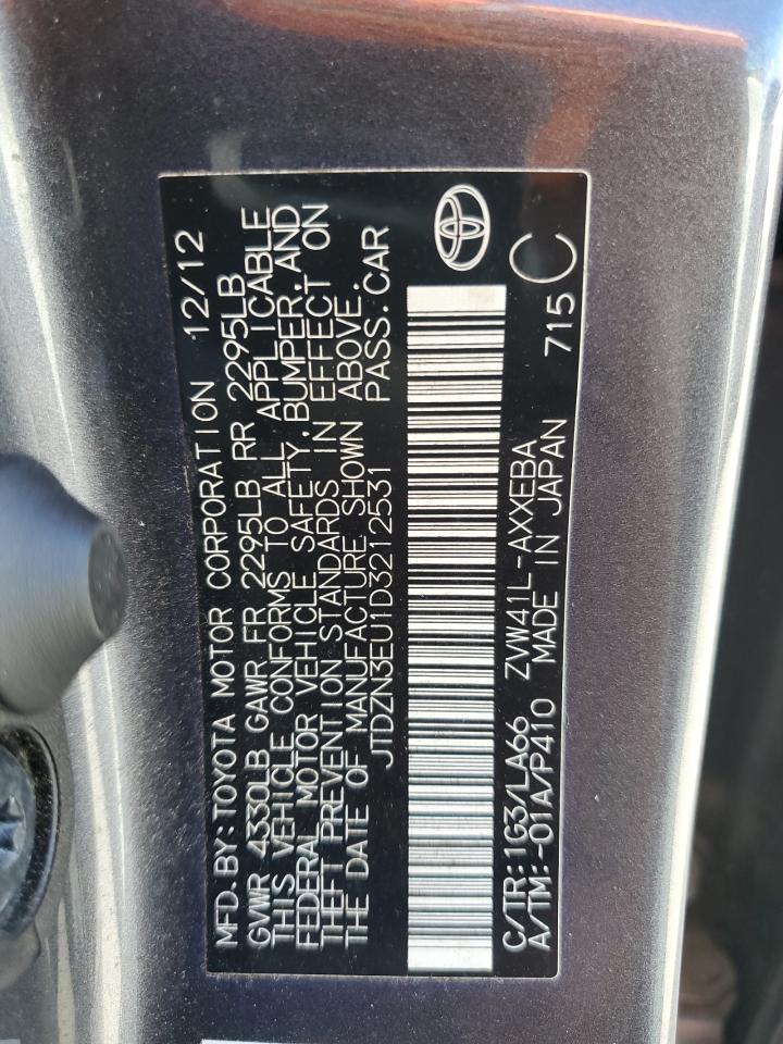 2013 Toyota Prius V VIN: JTDZN3EU1D3212531 Lot: 78305684