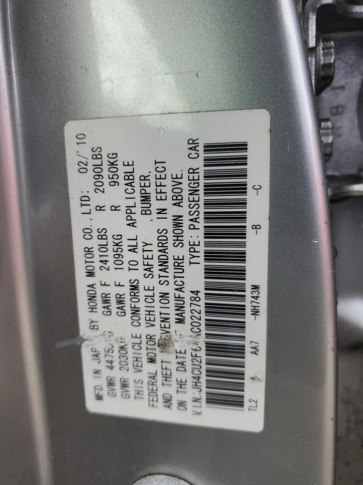 JH4CU2F64AC022784 2010 Acura Tsx