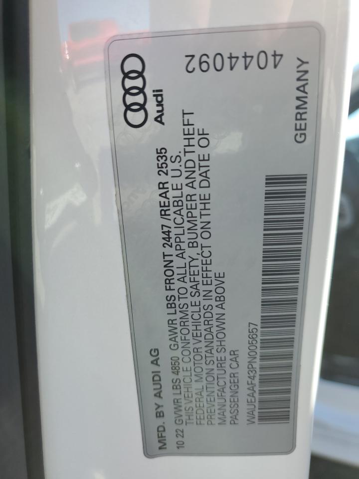 WAUEAAF43PN005657 2023 AUDI A4 - Image 15