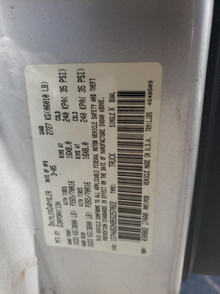 1D7HW52N95S257022 2005 Dodge Dakota Laramie