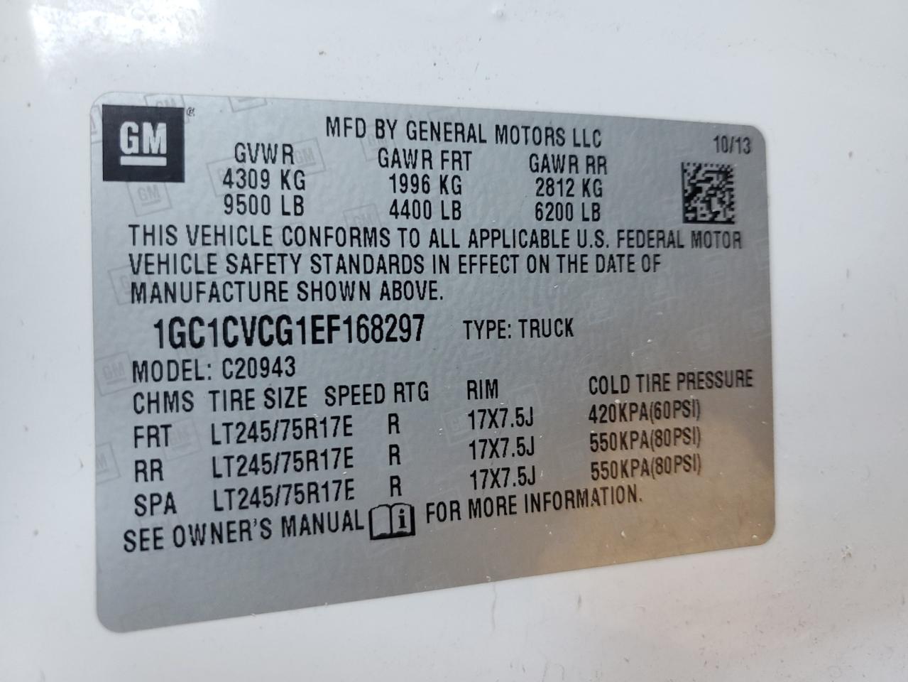 1GC1CVCG1EF168297 2014 Chevrolet Silverado C2500 Heavy Duty