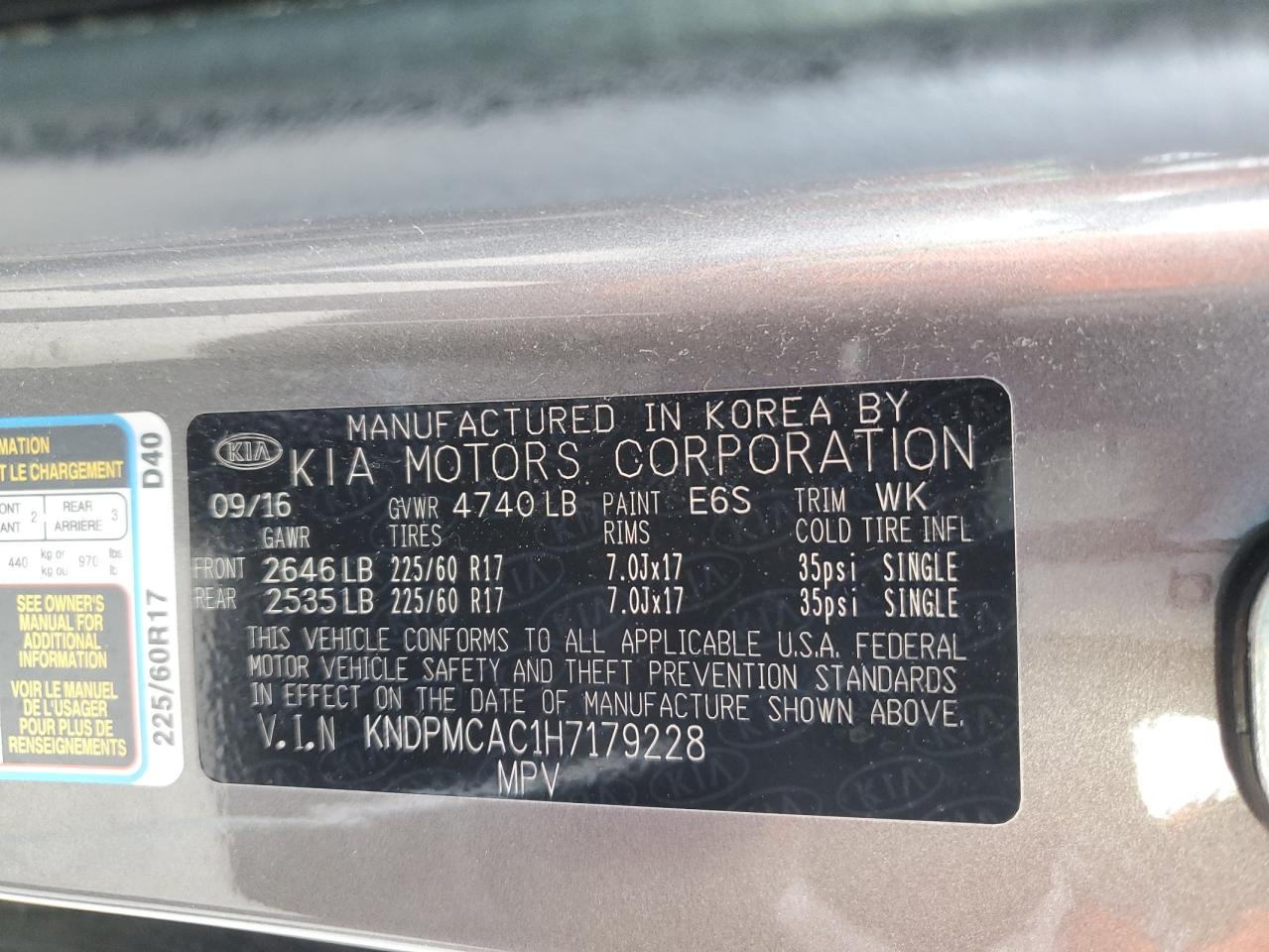 KNDPMCAC1H7179228 2017 KIA SPORTAGE - Image 13