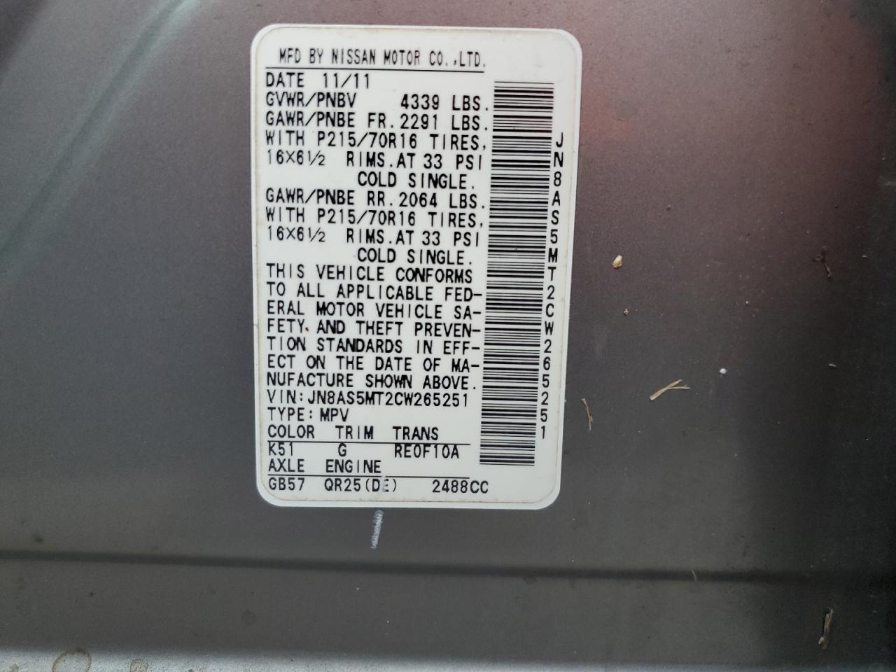 2012 Nissan Rogue - Image 14