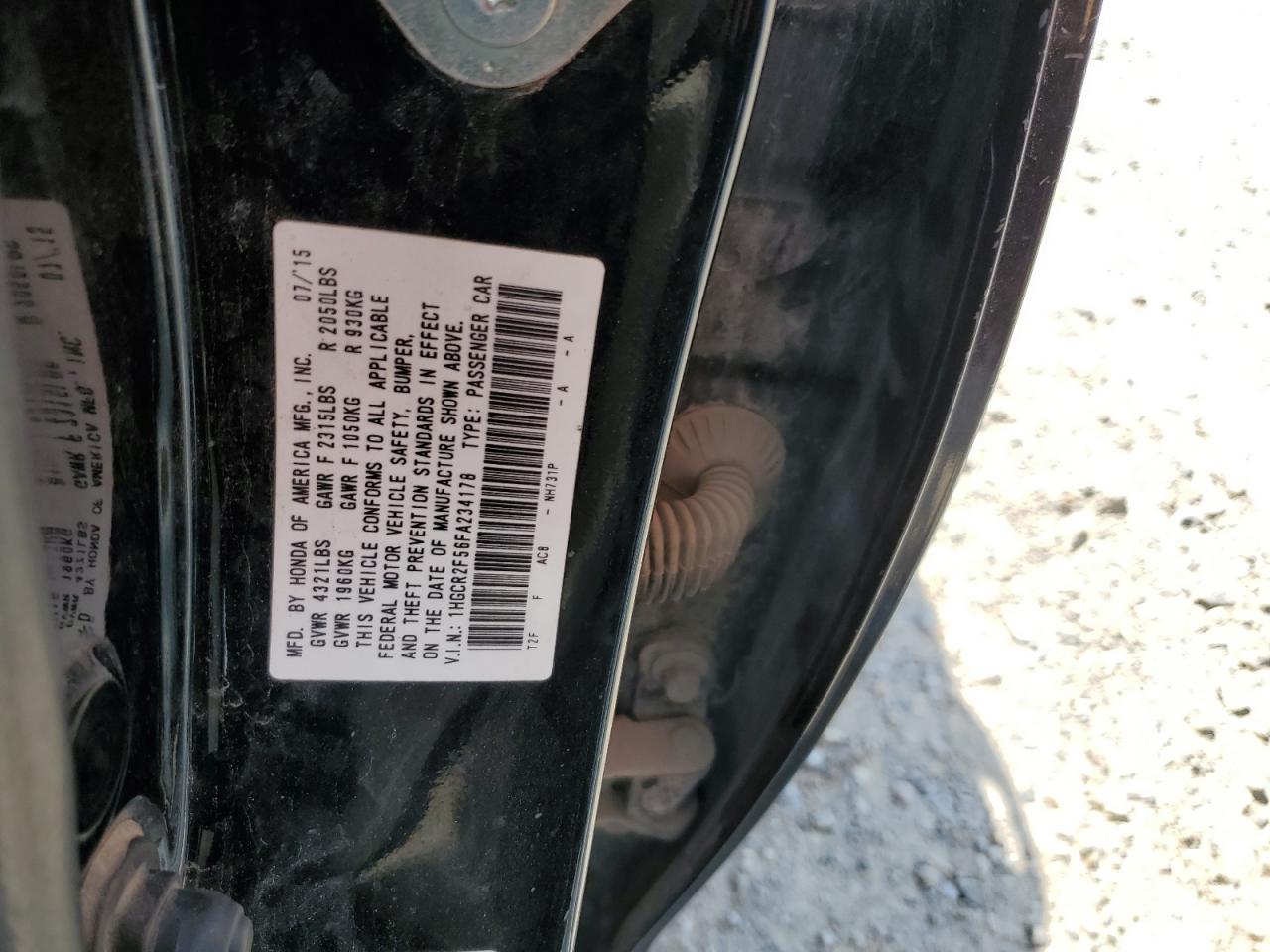 1HGCR2F56FA234178 2015 Honda Accord Sport