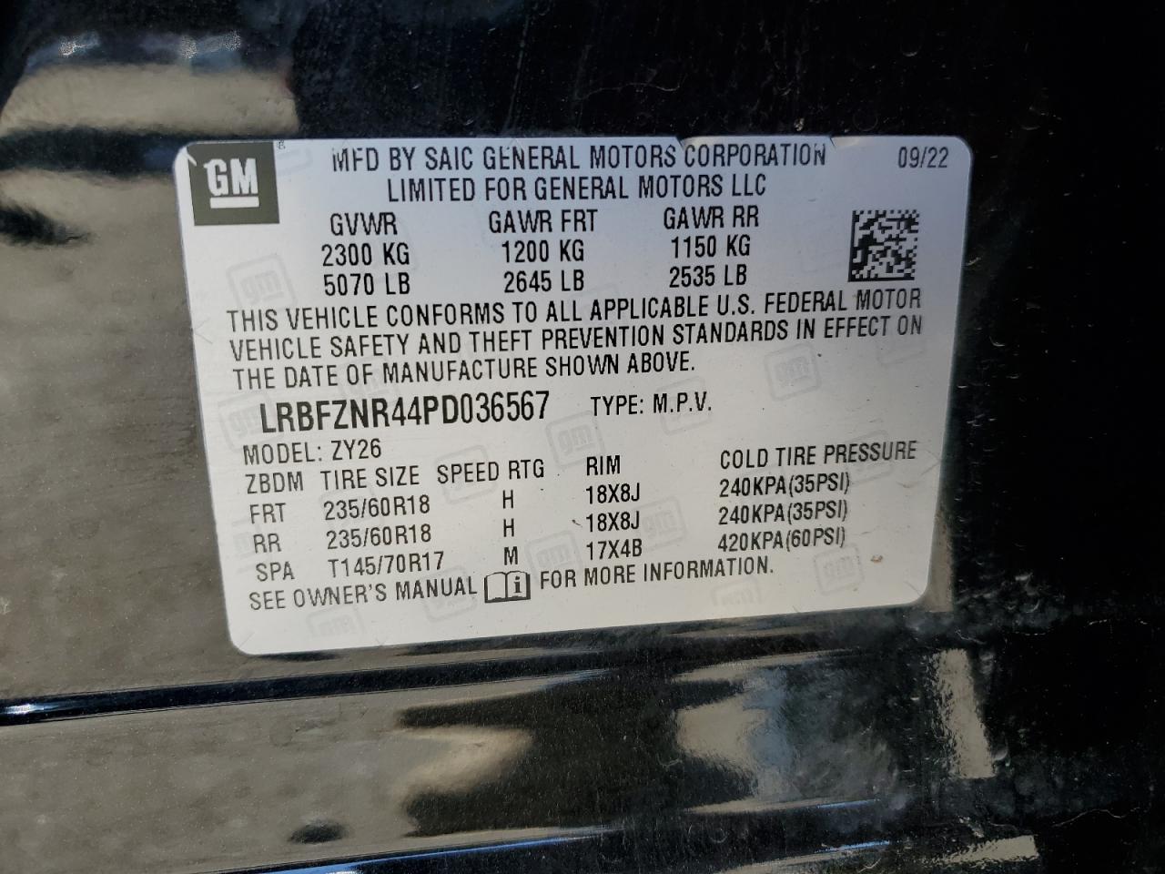 2023 Buick Envision Essence VIN: LRBFZNR44PD036567 Lot: 77154854