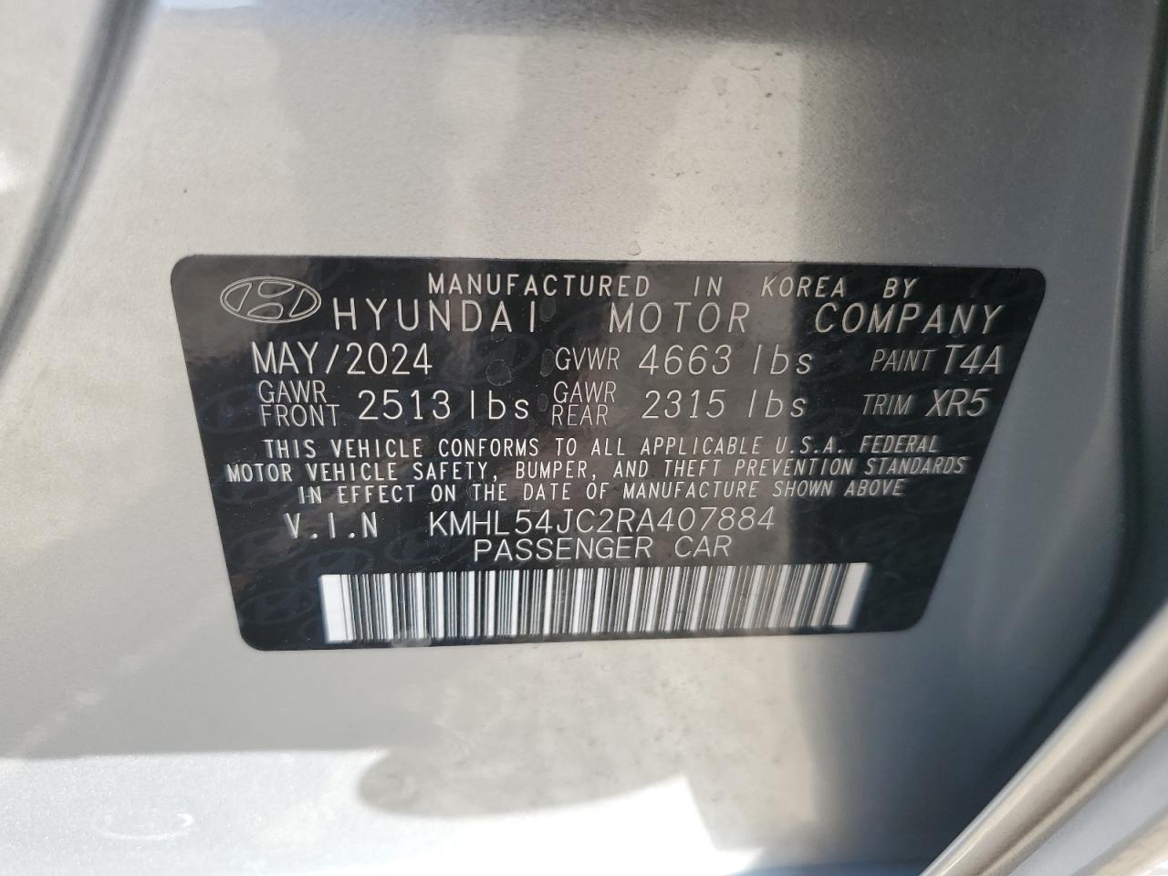 KMHL54JC2RA407884 2024 Hyundai Sonata N Line