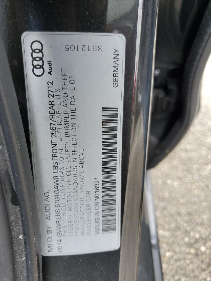 2015 Audi A6 Premium Plus VIN: WAUGFAFC4FN018921 Lot: 75096124