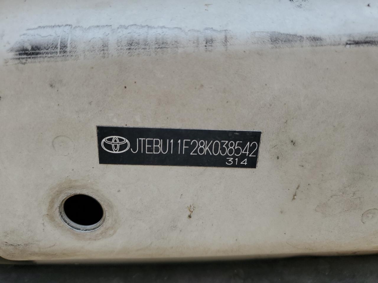 JTEBU11F28K038542 2008 Toyota Fj Cruiser