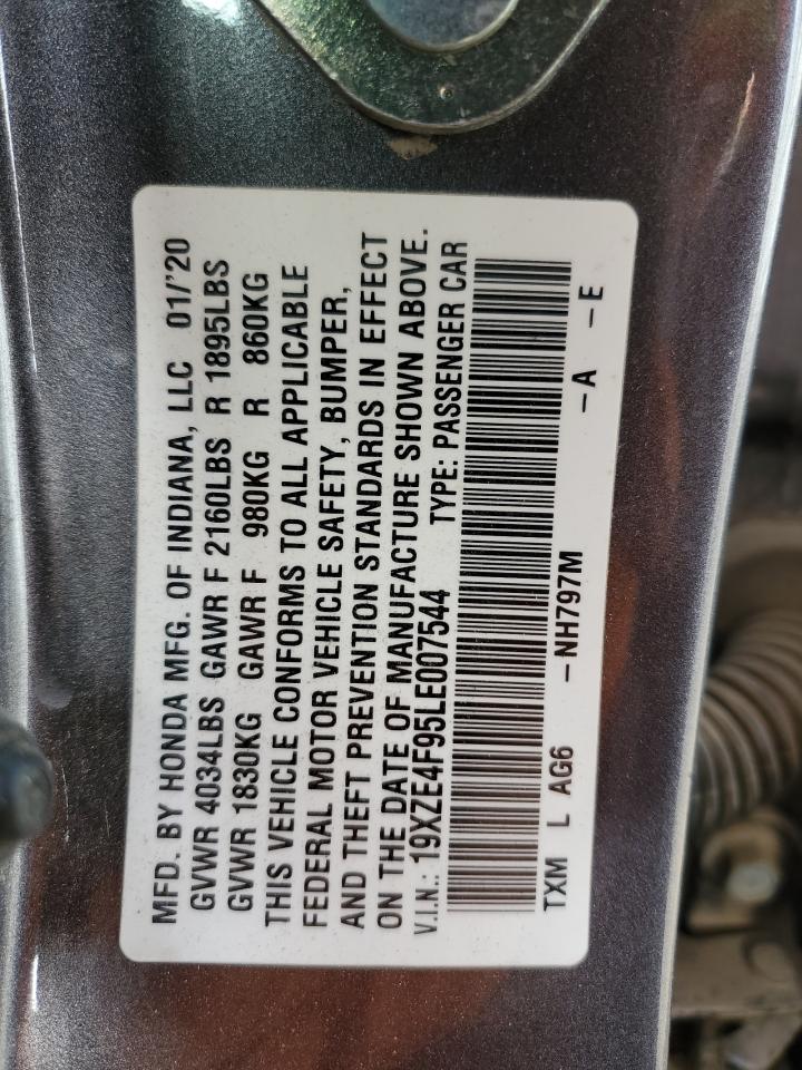 2020 Honda Insight Touring VIN: 19XZE4F95LE007544 Lot: 76508714