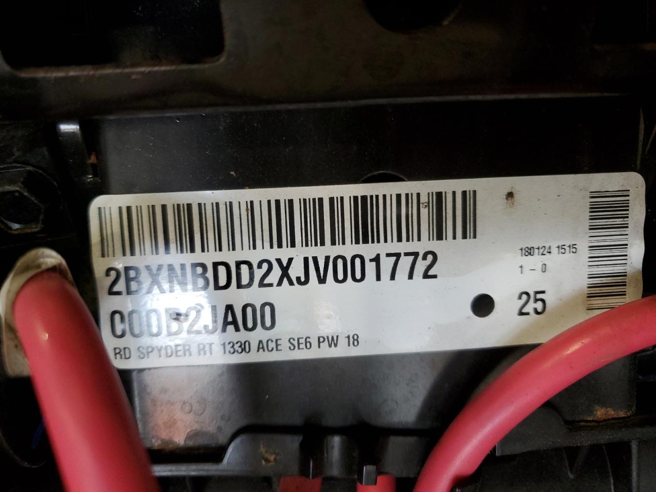 2018 Can-Am Spyder Roadster Rt VIN: 2BXNBDD2XJV001772 Lot: 77170384