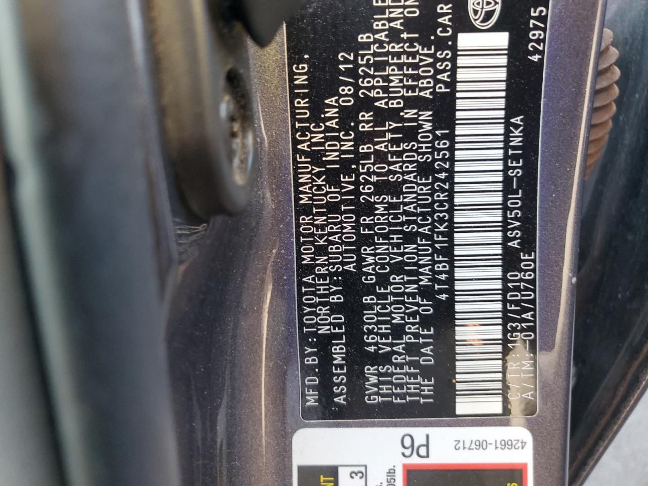 2012 Toyota Camry - Image 12