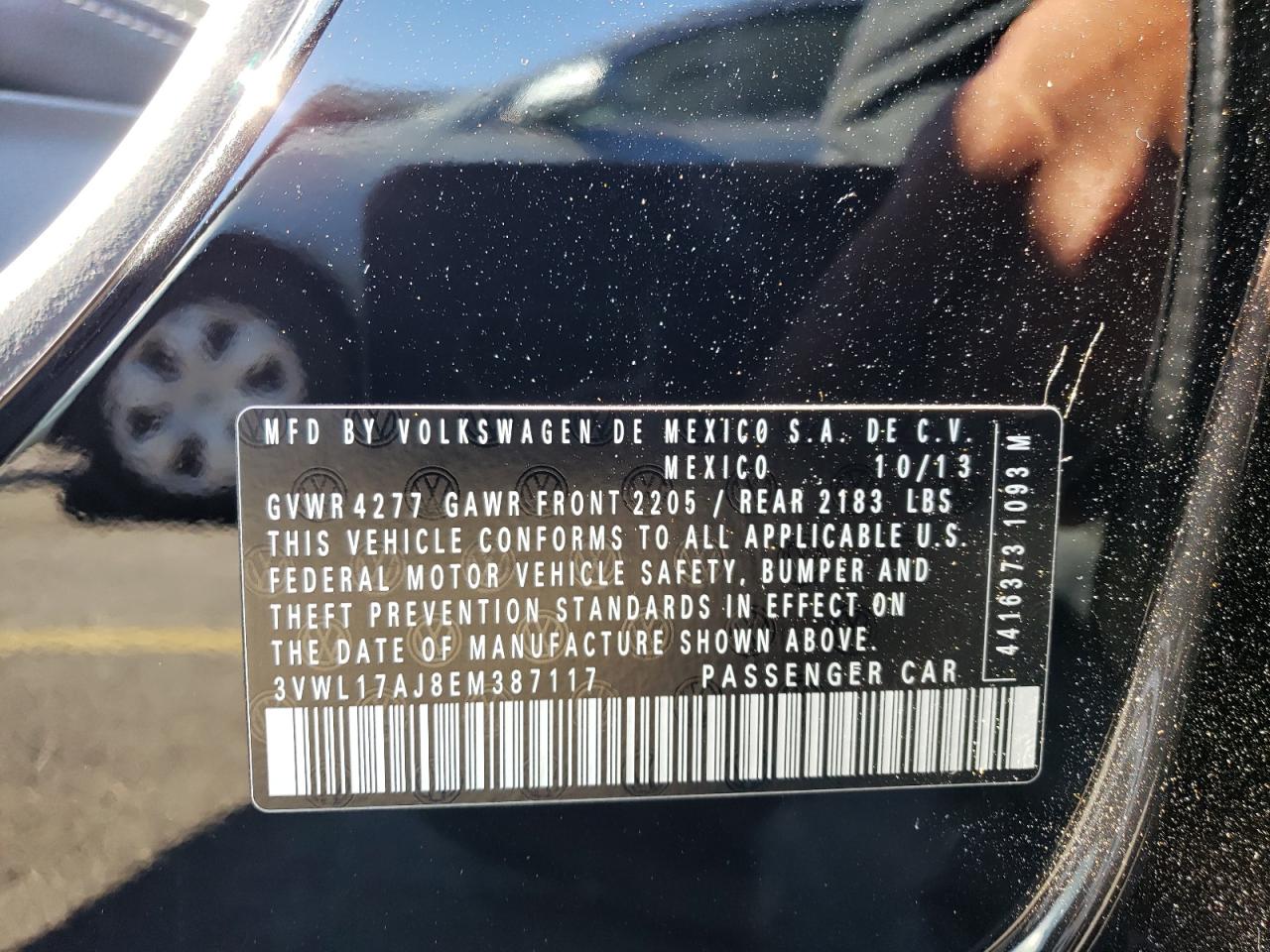 2014 Volkswagen Jetta Sel VIN: 3VWL17AJ8EM387117 Lot: 77582734