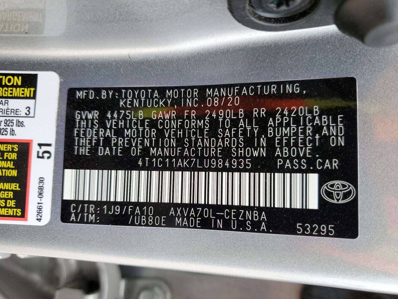 2020 Toyota Camry - Image 15