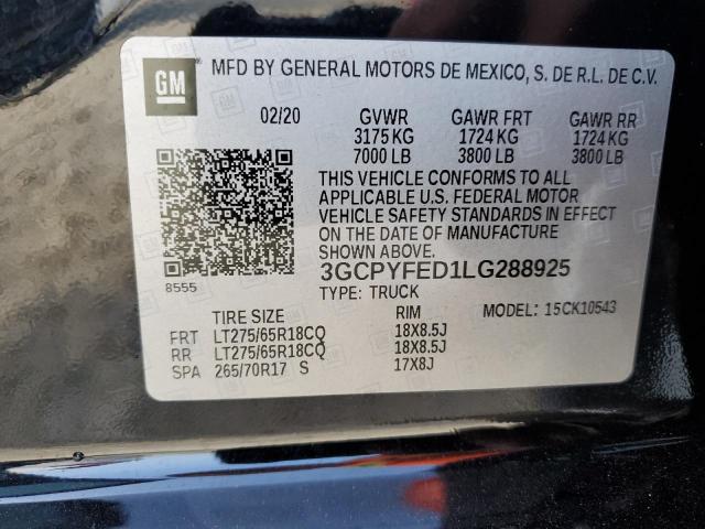 3GCPYFED1LG288925 Chevrolet All Models SILVERADO 13