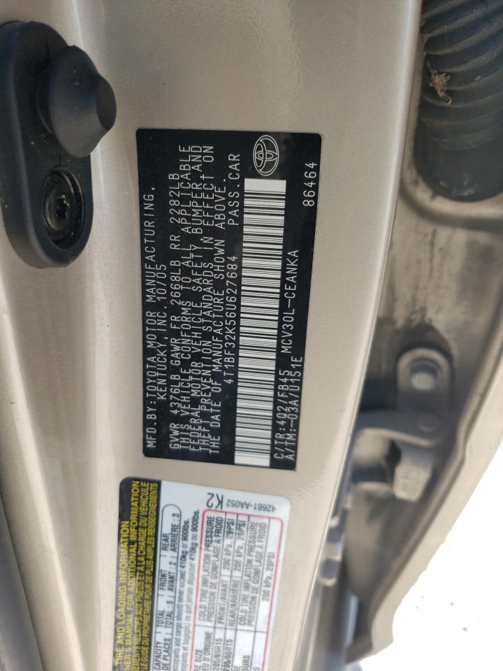 4T1BF32K56U627684 2006 Toyota Camry Le