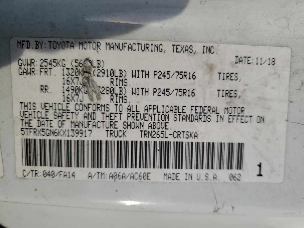 2019 Toyota Tacoma - Image 12