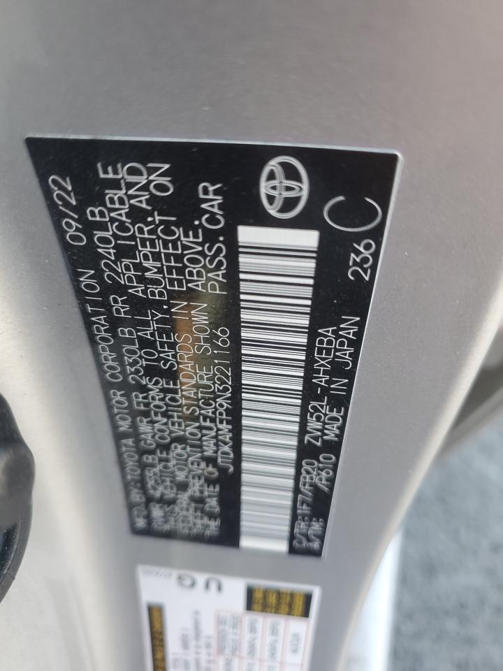 JTDKAMFP9N3221166 2022 Toyota Prius Prime Le