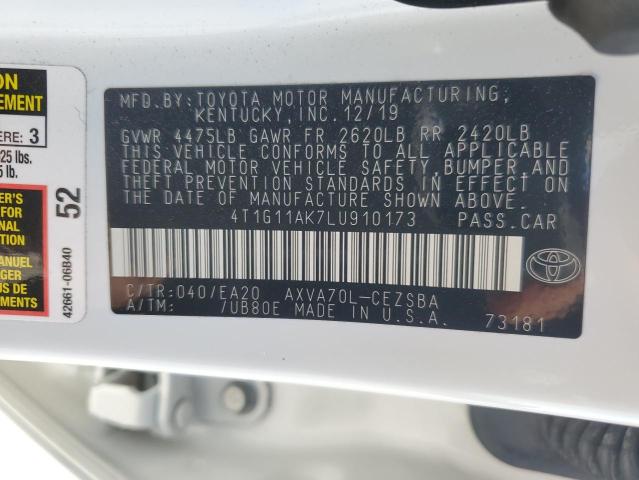 4T1G11AK7LU910173 Toyota Camry SE 14