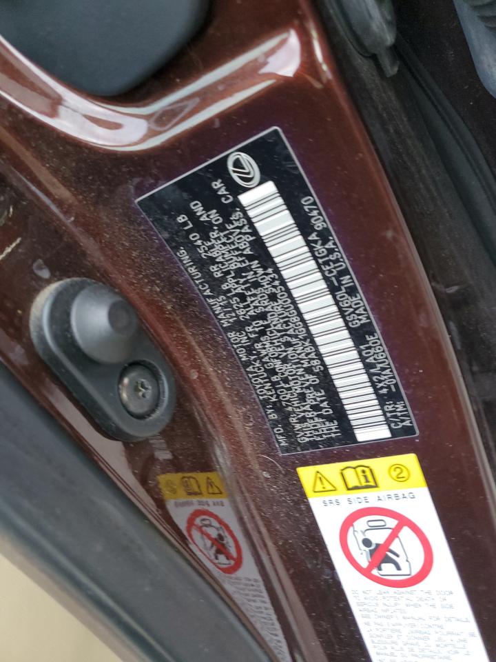 2016 Lexus Es 350 VIN: 58ABK1GG8GU005434 Lot: 75520754