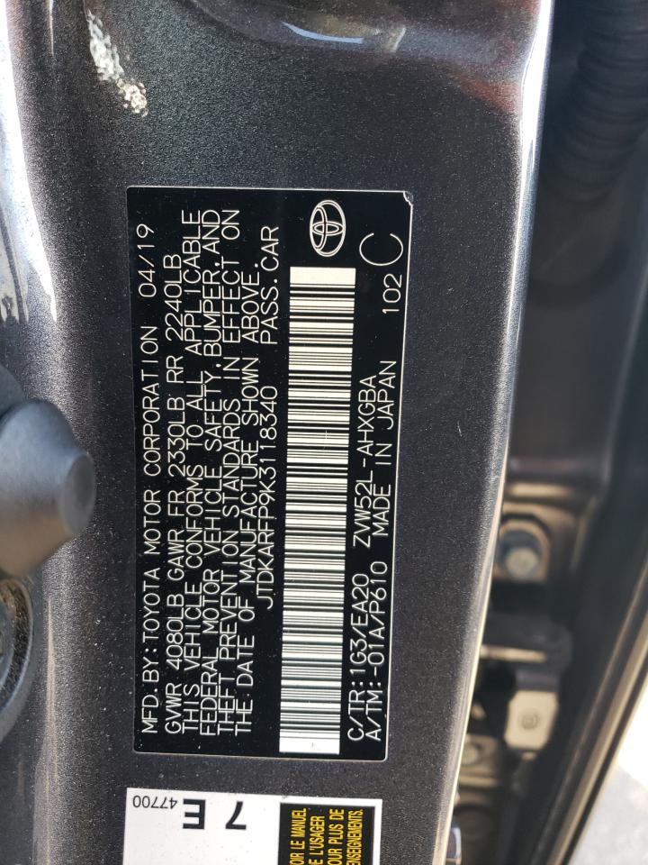 JTDKARFP9K3118340 2019 Toyota Prius Prime