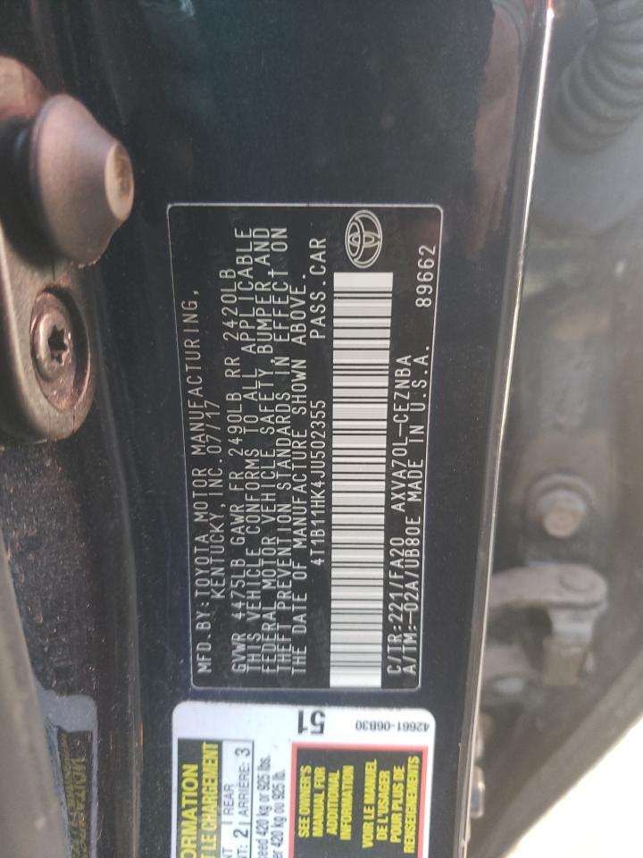 4T1B11HK4JU502355 2018 TOYOTA CAMRY - Image 13