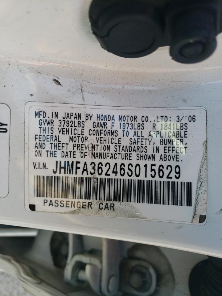 JHMFA36246S015629 2006 Honda Civic Hybrid