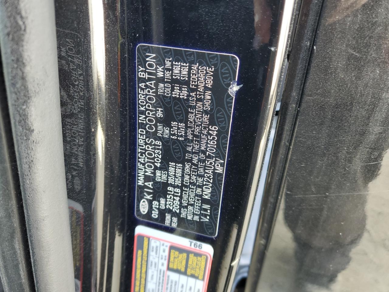 2020 Kia Soul Lx VIN: KNDJ23AU5L7016546 Lot: 75704014