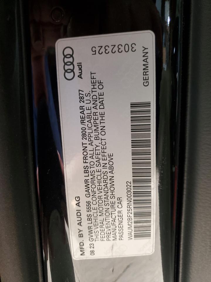 2024 Audi A6 Prestige VIN: WAUM2BF25RN003022 Lot: 77803324