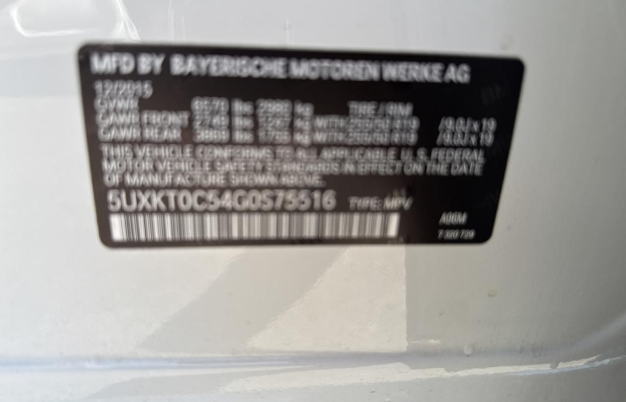 5UXKT0C54G0S75516 2016 BMW X5 Xdr40E