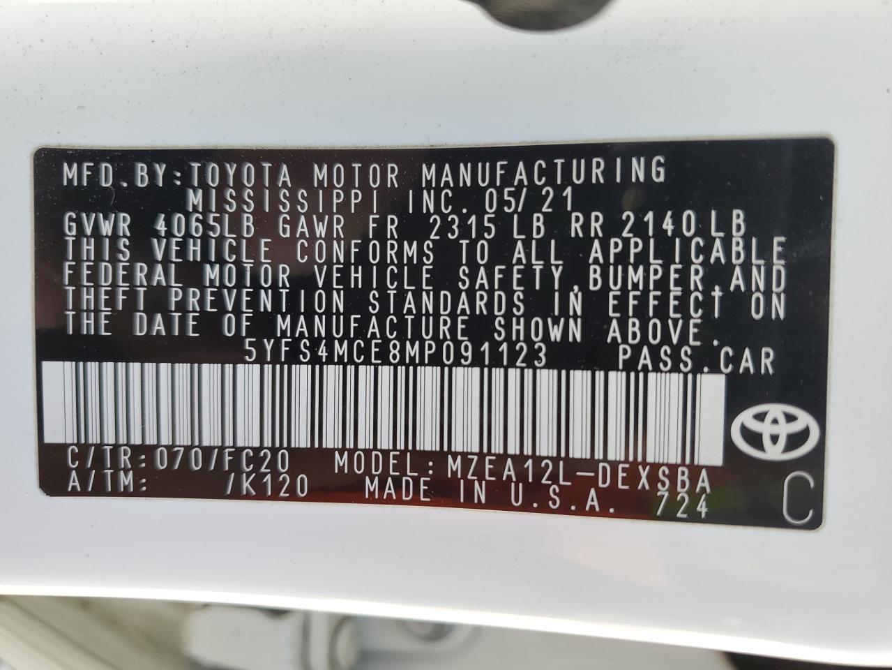 2021 Toyota Corolla - Image 12