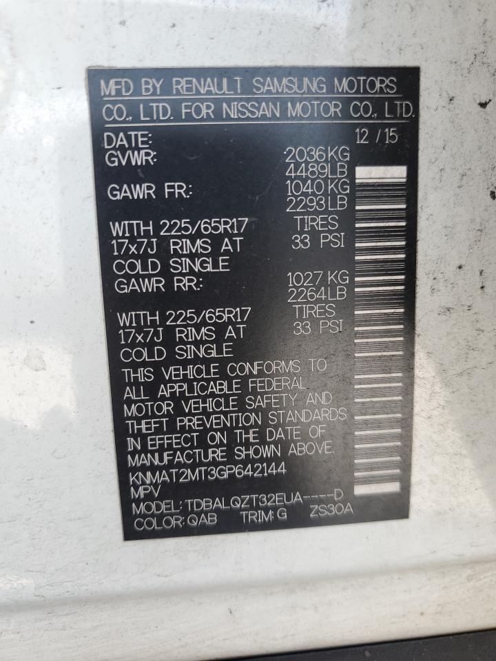 KNMAT2MT3GP642144 2016 NISSAN ROGUE - Image 13